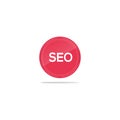 Seo text in red circle Royalty Free Stock Photo